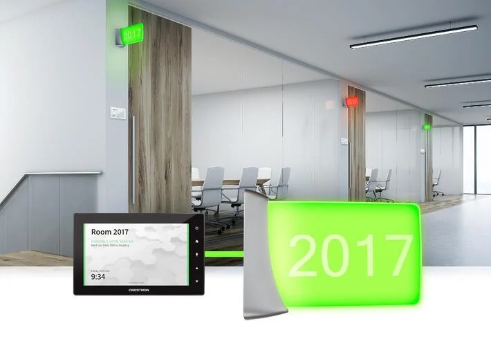 Crestron 會議室預約與管理顯示面板 - 空間設置情境照